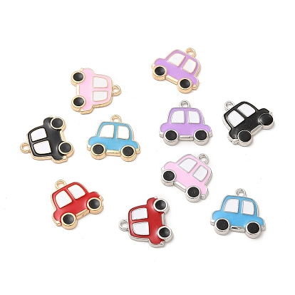 Alloy Enamel Pendants, Mixed Color, Car Charm