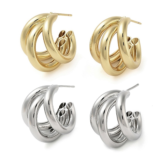 Brass Studs Earrings, Long-Lasting Plated, Lead Free & Cadmium Free