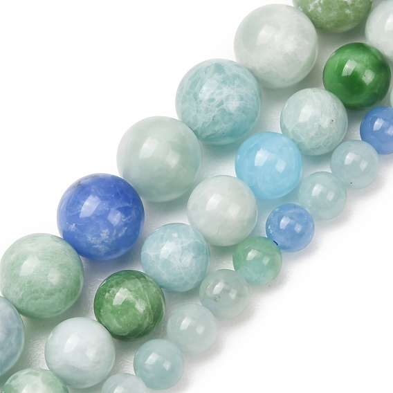 Natural Quartz Beads Strands, Smooth Round