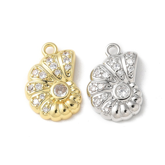 Латунные микро проложить кубического циркония подвески, раковины прелести, стойки покрытие, долговечный, без кадмия и без свинца