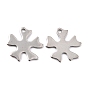 Pendentifs en acier inoxydable, fleur