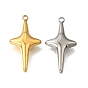 304 подвески из нержавеющей стали, звезда очарование, анти-тускнение, ионное покрытие (ip)