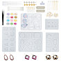 Diy earring makings, с силиконовыми подвесными формами, крючки для железных сережек, кольца и булавки, пластиковые гайки для ушей, блестки искусства ногтя