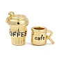 Латунь эмаль прелести, с целью перехода в кольце, амулеты чашка кофе, стойки покрытие, без кадмия и без свинца, прочное покрытие