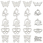 20pcs 5 Stil 304 & 201 Edelstahl-Anhänger, Schmetterling