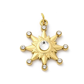 304 из нержавеющей стали горный хрусталь подвески, с целью перехода в кольце, очаровывать солнечным лучом, ионное покрытие (ip)