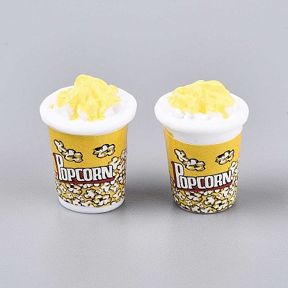 Бусины из cмолы, с наклейками, нет отверстий / незавершенного, попкорн, имитация еды