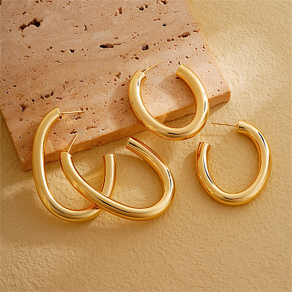 Минималистичные геометрические медные серьги-гвоздики с блестящим круглым дизайном для модниц