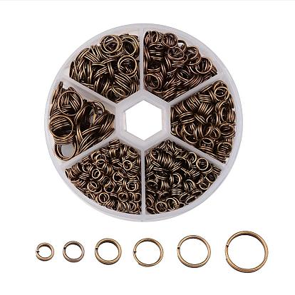 1 Box Iron Split Rings, Double Loops Jump Rings, for DIY Keys Organization Arts, 4mm/5mm/6mm/7mm/8mm/10mm