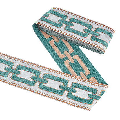 Ruban quadrillé jacquard en polyester m, bordure en ruban chenille, accessoires de vêtements, rideau de décoration