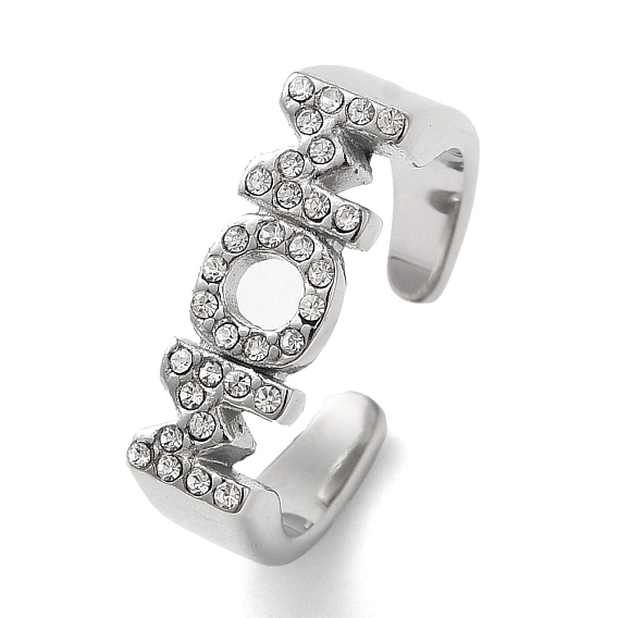 Тема Дня матери 304 женские кольца со стразами из нержавеющей стали, со словом мама