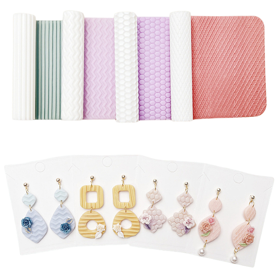 4шт. пластиковый ролик для создания текстуры из полимерной глины для изготовления сережек