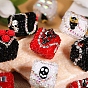 Halloween Theme Acrylic Beads, Round/Cube