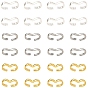 150Pcs 3 Styles 304 Stainless Steel & Brass & Iron Quick Link Connectors, Chain Findings, Number 3 Shaped Clasps