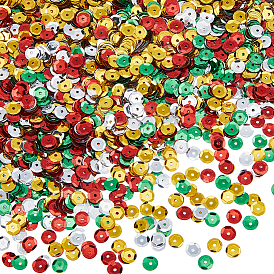 160g 4 цветные пластиковые блестки бусины, полу-чашевидные блестки бусины, центральное отверстие