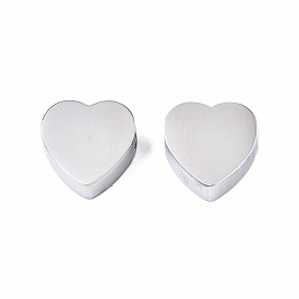 201 Stainless Steel Beads, Heart