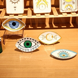 Evil Eye Ceramic Jewelry Plates, Storage Tray for Rings, Necklaces, Earring