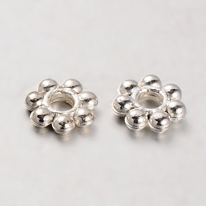 CCB Plastic Bead Spacers, Flower, 6x2mm, Hole: 2mm