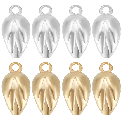 12 шт 2 цвета латунные подвески, без кадмия и без свинца, очарование бутона