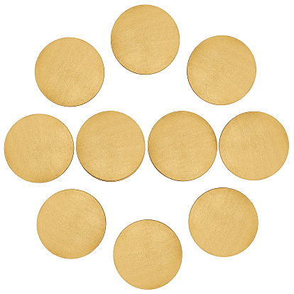 Brass Cabochon, Long-Lasting Plated, Flat Round