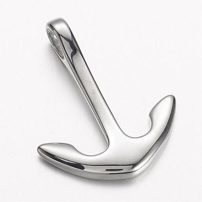 Pendentifs en acier inoxydable, ancre