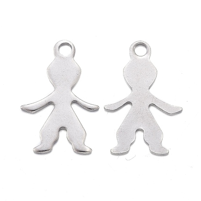 201 Stainless Steel Pendants, Stamping Blank Tag, Laser Cut, Human