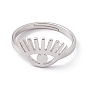 201 Stainless Steel Evil Eye Adjustable Ring for Women