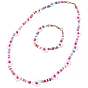 Bohemian Glass Flower Bead Necklace Handmade Vintage Collar Choker Chain