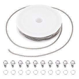 DIY-Set zur Herstellung von Halsketten/Armbändern aus gedrehten Messingketten