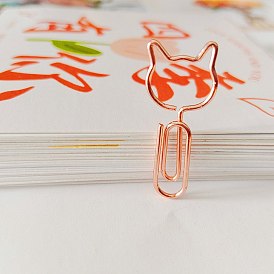 Cat Head Paperclip, Creative Animal Paper Clips, Cartoon Spiral Metal Wire Paperclip