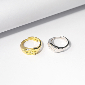 925 Anillos de dedo ajustables de plata esterlina para mujeres.