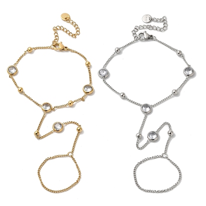 Браслеты из нержавеющей стали и круглого стекла для женщин