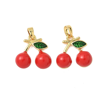 Латунь эмаль подвески, без кадмия и без свинца, вишневое очарование