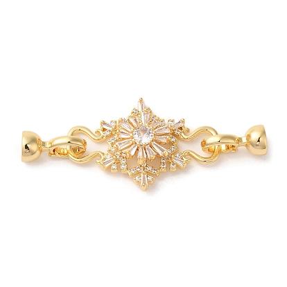 Латунное микропейв, прозрачный кубический цирконий, складные застежки, без кадмия, без никеля и без свинца, со стеклом, долговечный