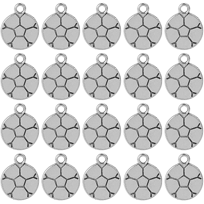 100 шт. Подвески из сплава в тибетском стиле, футбол / футбольный мяч, без кадмия и без свинца