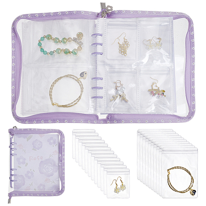 ПВХ-мешок для хранения ювелирных изделий из вскладчины, для демонстрации браслета с серьгами, со сплавочной фурнитурой, прямоугольные