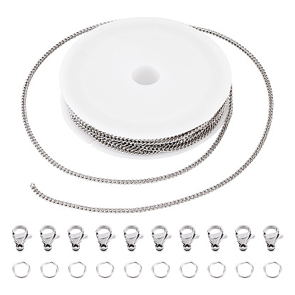 DIY-Set zur Herstellung von Halsketten/Armbändern aus gedrehten Messingketten