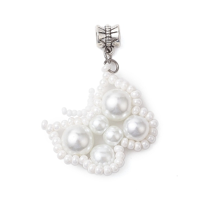 Бисер бисерные подвески, со стеклянной жемчуг, бабочки подвески