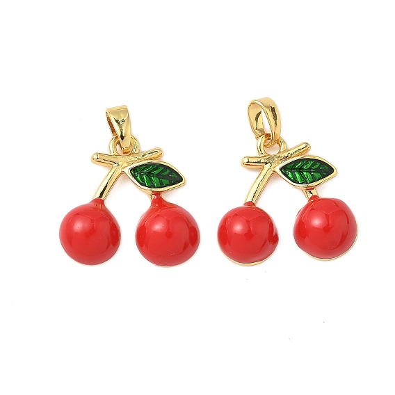 Латунь эмаль подвески, без кадмия и без свинца, вишневое очарование