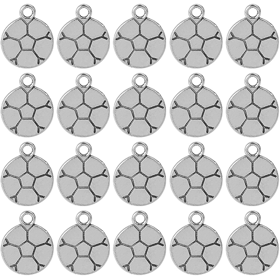 100 шт. Подвески из сплава в тибетском стиле, футбол / футбольный мяч, без кадмия и без свинца