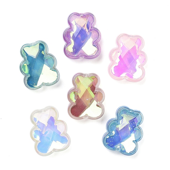 Rhinestone Acrylic Beads, Bear