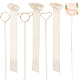 30Pcs 3 Style Steel Wire Name Card Clip Holder, Table Memo Holder, Heart & Ring & Bear, for Weddings Birthday Party Decorations