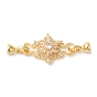 Латунное микропейв, прозрачный кубический цирконий, складные застежки, без кадмия, без никеля и без свинца, со стеклом, долговечный