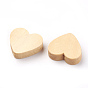 Unfinished Maple Wood Beads, Natural Wooden Beads, Heart