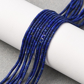 Нитки бусины из натурального ляписа-лазури, колонка