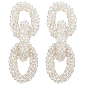 2Pcs Resin Imitation Pear Beaded Connector Charms, Rings