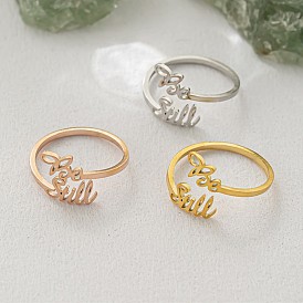 304 из нержавеющей стали манжеты кольца, со словом будь спокоен, ионное покрытие (ip)