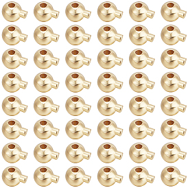 100 шт. латунные обжимные бусины, долговечный, круглые