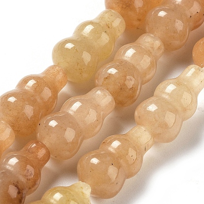 Naturelles rouge aventurine perles brins, gourde
