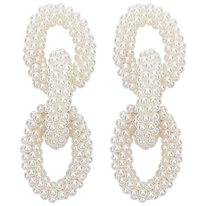 2Pcs Resin Imitation Pear Beaded Connector Charms, Rings
